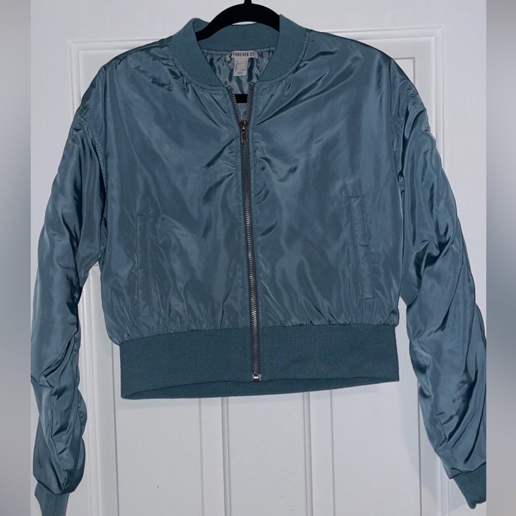 Forever 21 Teal Bomber Jacket